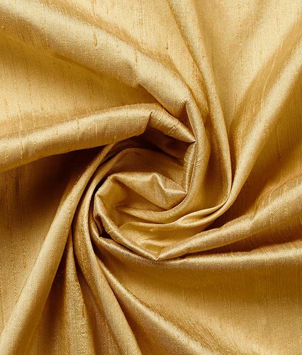 &#8216;Alwar&#8217; Custom Silk Roman Shades/ Blinds (Golden Yellow)