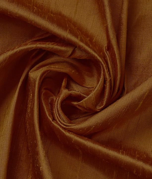 &#8216;Aizawi&#8217; Custom Silk Curtains/ Drapes (Copper Orange)