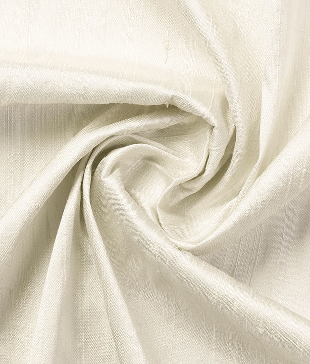 &#8216;Vellore&#8217; Custom Silk Roman Shades (Cream/ Off-White)