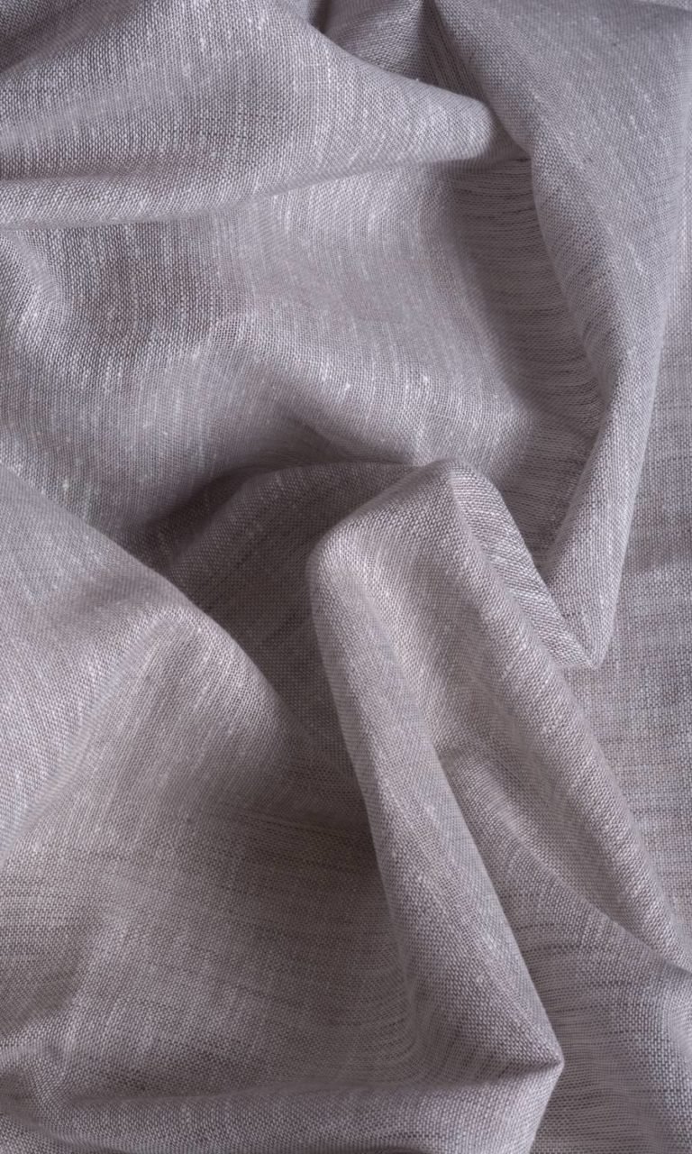 'Eskimo' Grey Semi-Sheer Linen Roman Blinds (Black/ Grey)