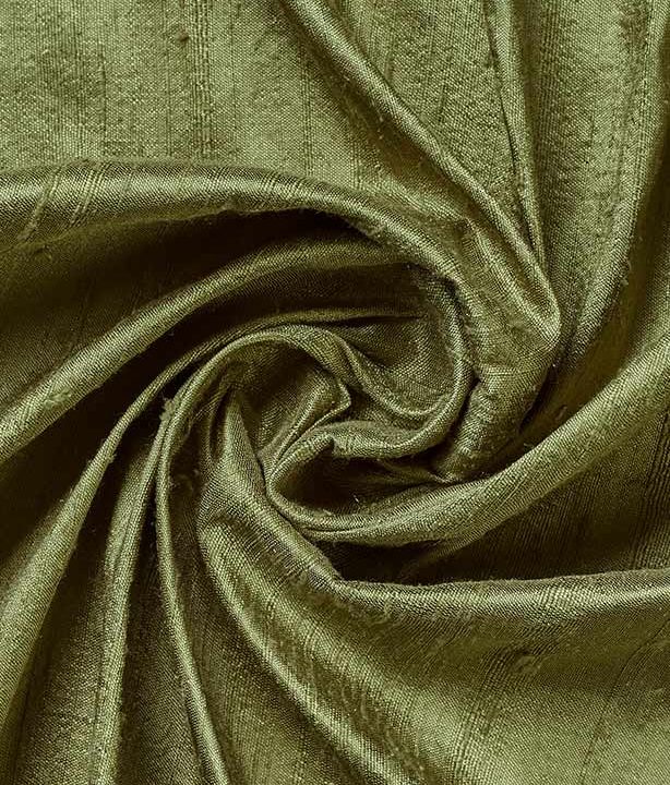 &#8216;Amravati&#8217; Pure Silk Window Roman Shades/ Blinds (Moss Green)