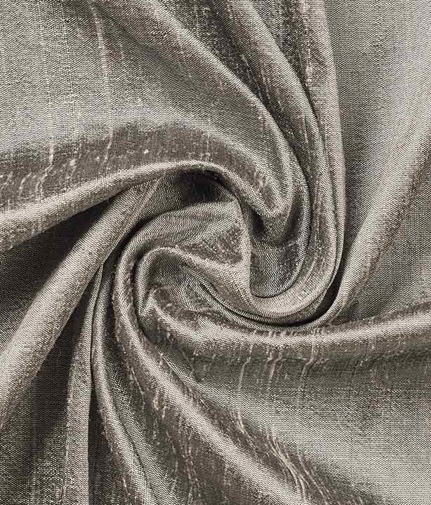 &#8216;Darjeeling&#8217; Pure Silk Window Curtain Panels (Taupe Grey)