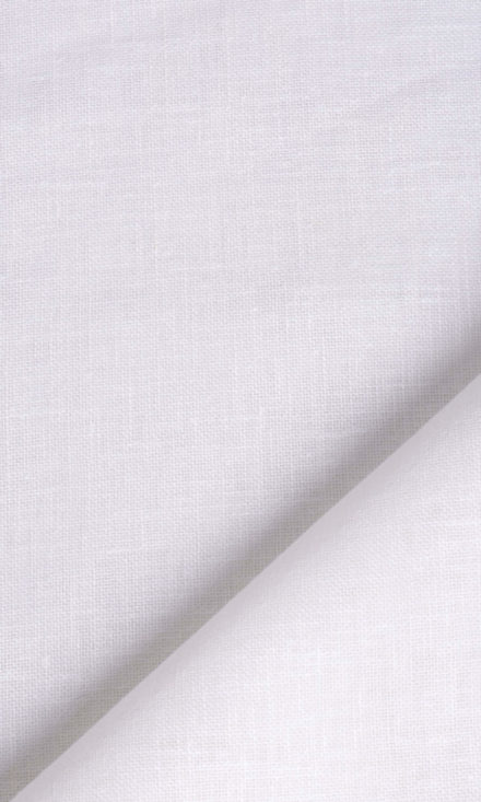 'Whipped Cream' White Semi-Sheer Linen Curtains (White/ Ivory)