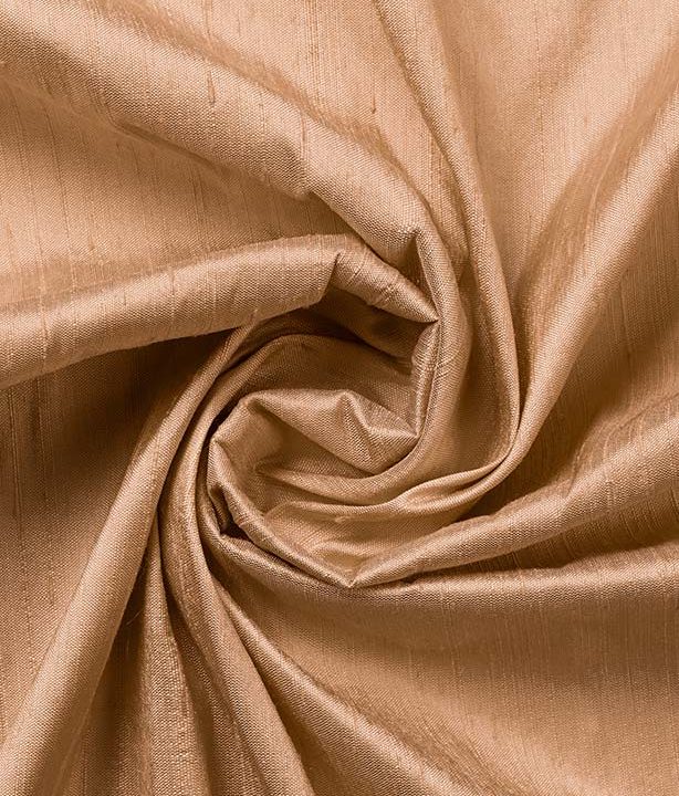 &#8216;Sikar&#8217; Custom Silk Window Curtains/ Drapes (Peach Brown)