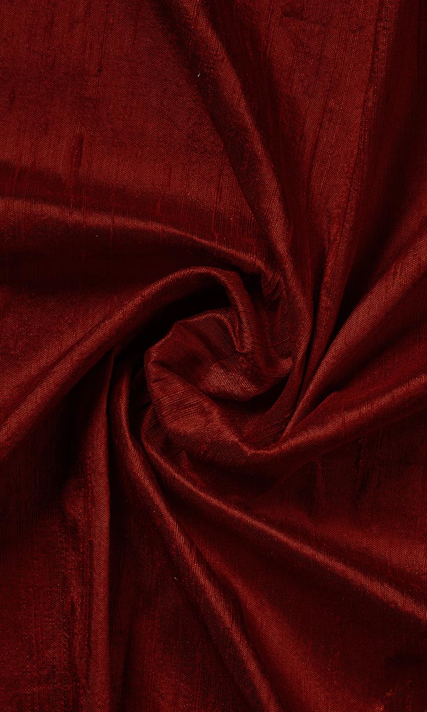 Mathura' Dupioni Silk Fabric (Maroon/ Burgundy Red)