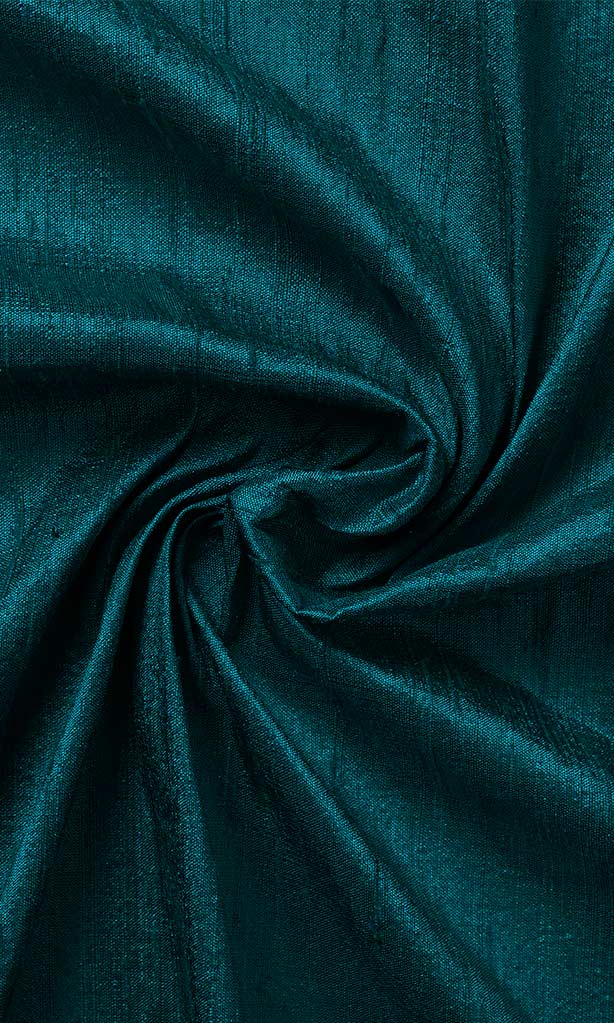 Varanasi' Dupioni Silk Fabric (Teal Blue)