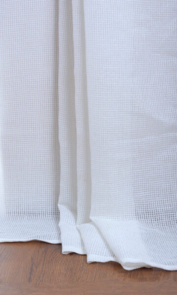 White Living Room Custom Curtains