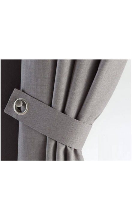 Grey Tie Backs For Custom Drapes
