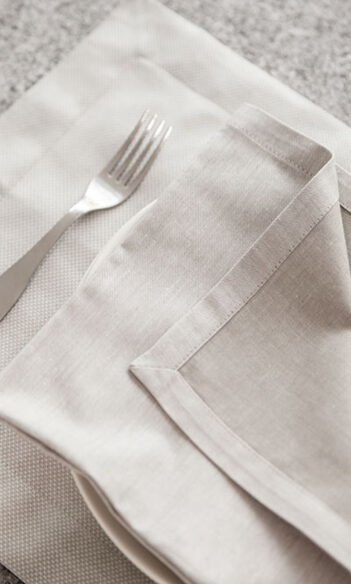 White Plain Custom Dining Table Placemats