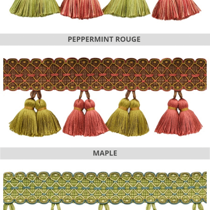 &#8216;Boho&#8217; Tassel Trim for Drapes &#038; Curtains (5 Colors)