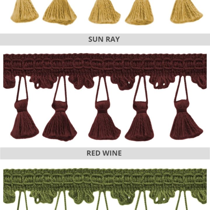 &#8216;Pied Piper&#8217; Tassel Trim for Drapes &#038; Curtains (8 Colors)