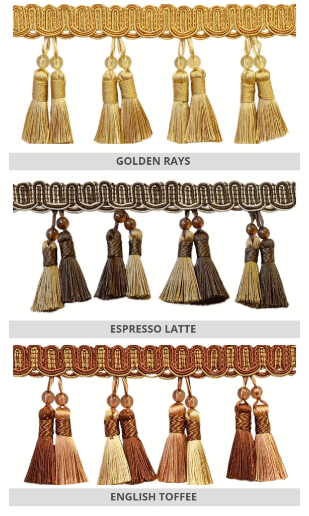 Custom Curtains and Drapes with Decorative 'Savanna' Tassel Trim I