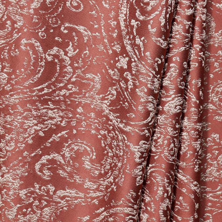 &#8216;Crema&#8217; Red Paisley Pattern Blinds/ Shades (Red/ Orange)