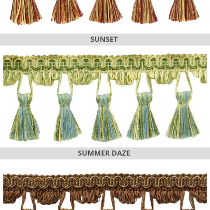 &#8216;Venice&#8217; Tassel Trim for Drapes &#038; Curtains (8 Colors)