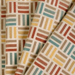 Cotton Geometric Extra Long Custom Curtains