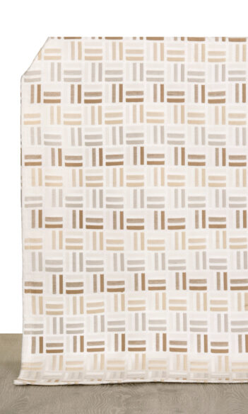 Beige Striped Extra Long Custom Drapes