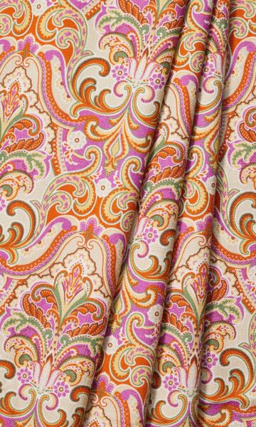 Printed Paisley Custom Drapes For Bedroom