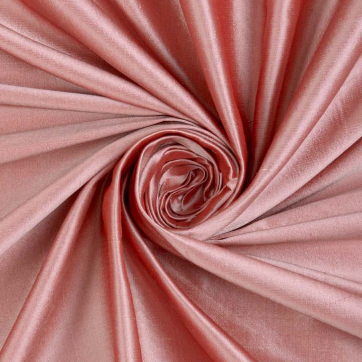 &#8216;Rubus&#8217; Shantung Silk Custom Curtains/ Drapes (Blush Pink/ Red)