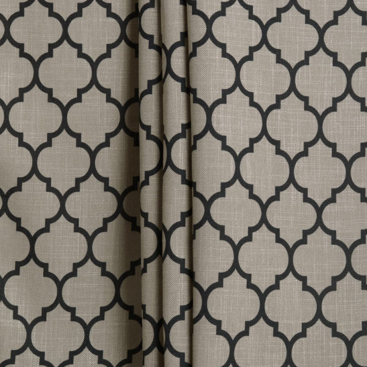&#8216;Aloyse&#8217; Moroccan Tile Patterned Curtains (Beige/ Brown)