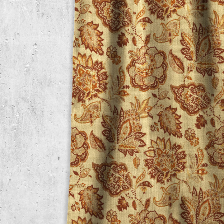 &#8216;Woodsmoke&#8217; Made-to-Order Kilim Curtains (Ivory/ Beige/ Brown)