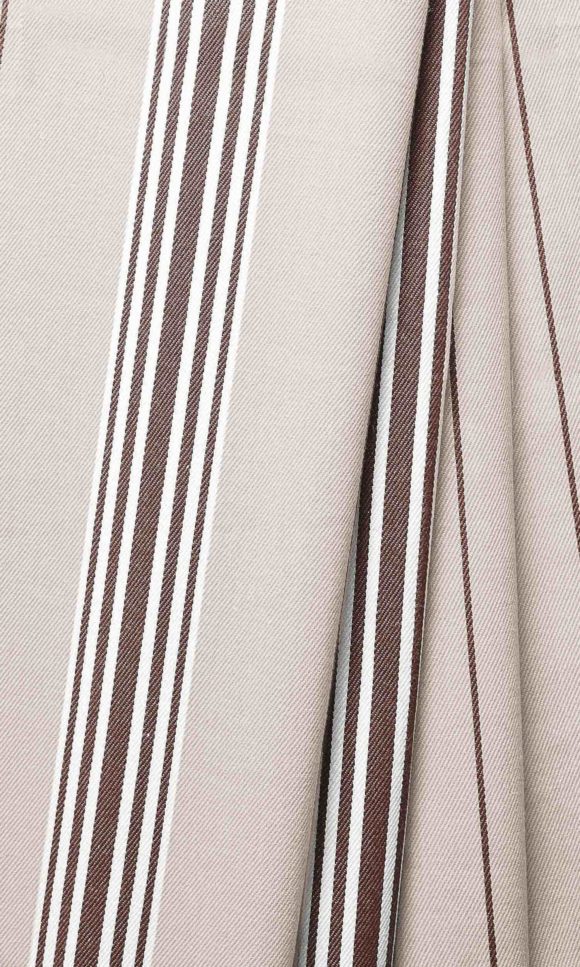 'Roasted Sepia' Custom Cotton Curtains (Brown/ Beige)