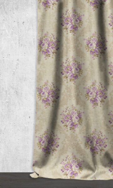 Printed Floral Custom Curtains For Living Room