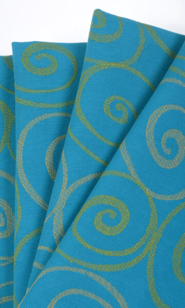 Blue Custom Drapes For Dining Room