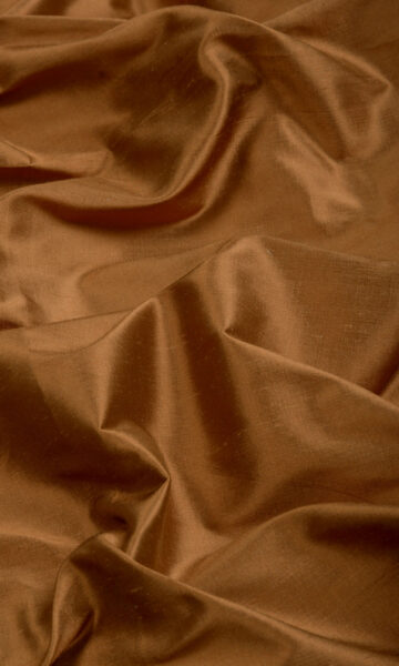 'Farelo' Shantung Silk Custom Roman Shades (Bronzy Orange) - Image 4