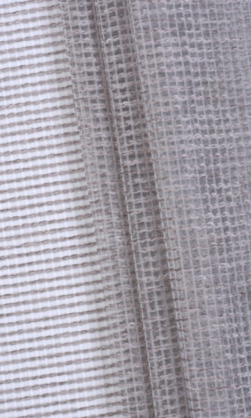 White Sheer Striped Custom Drapes For Living Room