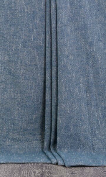 Blue Cotton Extra Long Custom Curtains