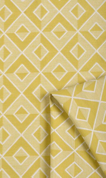 Yellow Geometric Custom Roman Blinds