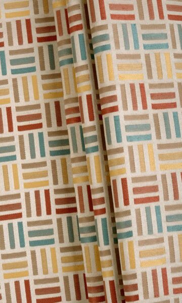 Cotton Geometric Extra Long Custom Curtains