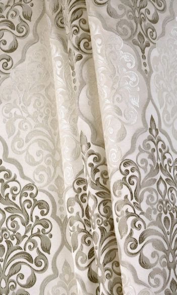 'Baroque' Made-to-Order Custom Print Window Drapes (Beige)