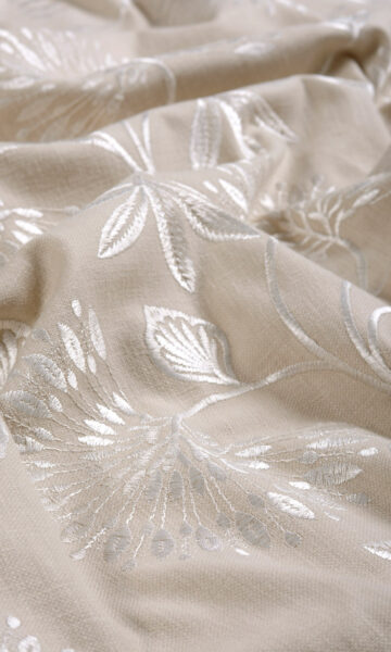 Floral Embroidery Custom Drapes