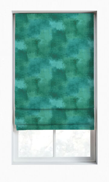 Green Custom Roman Shades