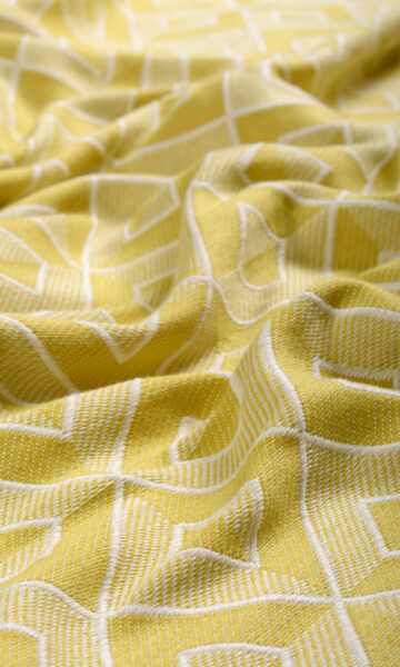 Yellow Geometric Custom Curtains