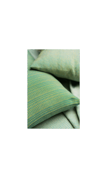 Green / Blue / Yellow Striped Cushion