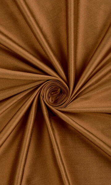 'Farelo' Shantung Silk Custom Roman Shades (Bronzy Orange)