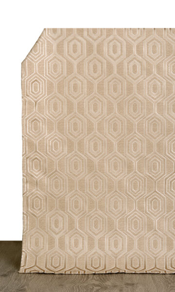 'Bily' Jacquard Honeycomb Patterned Custom Roman Shades (Beige) - Image 2