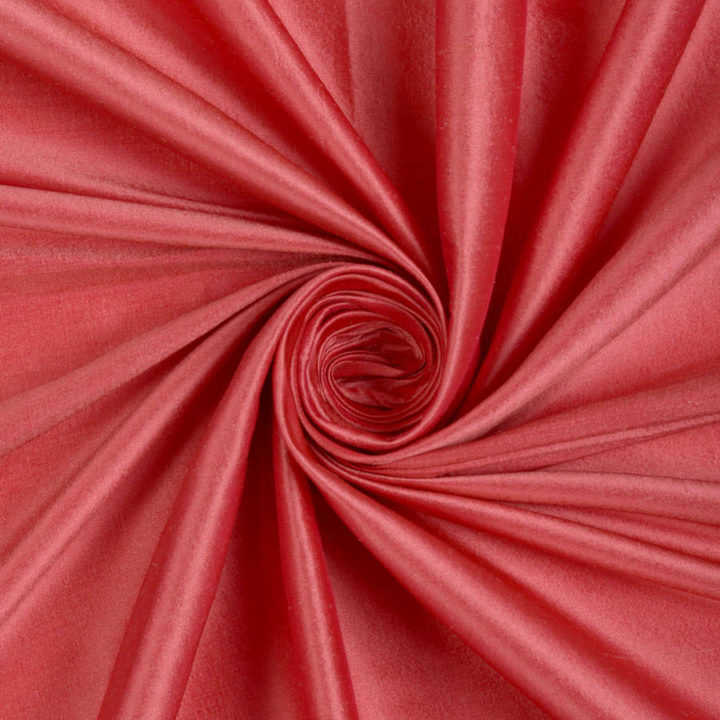 ‘Batom’ Shantung Silk Made-to-Measure Roman Shades (Pink Punch)