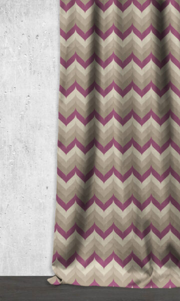 Printed Living Room Custom Drapes