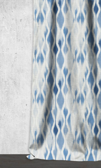 Ikat Curtains Ds Window Dry, Blue Ikat Curtains Bedroom