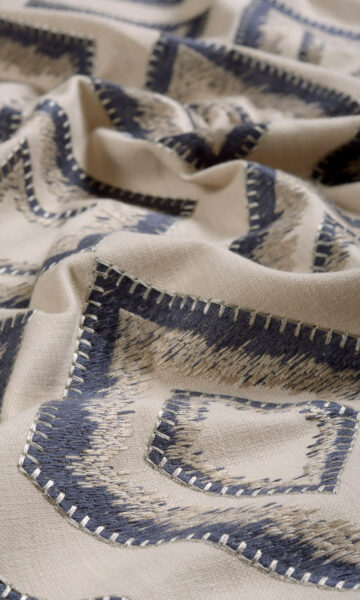 Blue & Beige Roman Shades