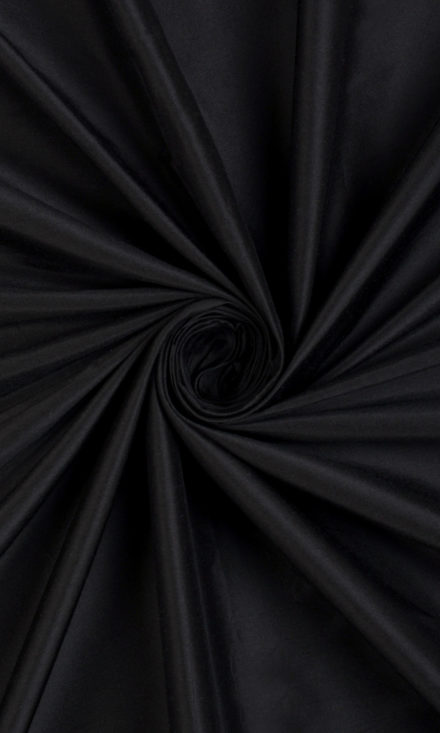 'Fantasma' Shantung Silk Custom Window Curtains (Black)