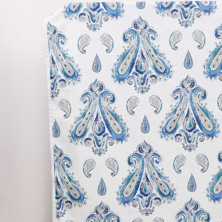 &#8216;Caserta&#8217; Paisley Print Window Curtains/ Drapes (Blue)