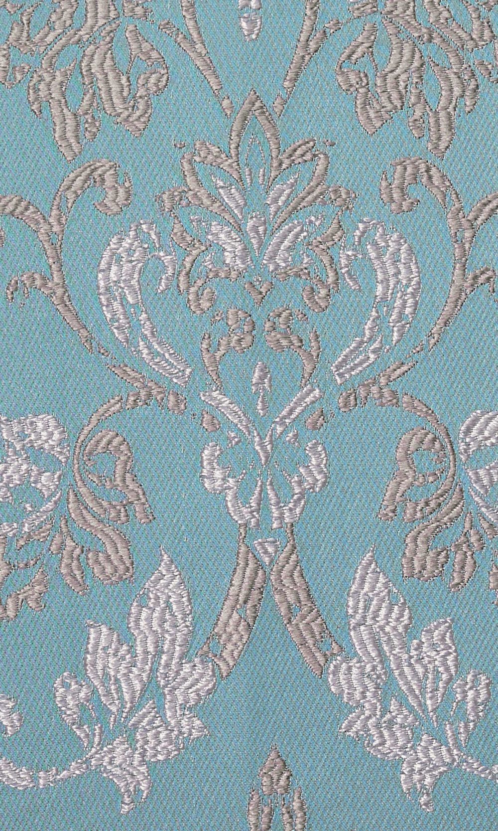 'Modena' Fleur De Lis Patterned Fabric Sample (Blue)