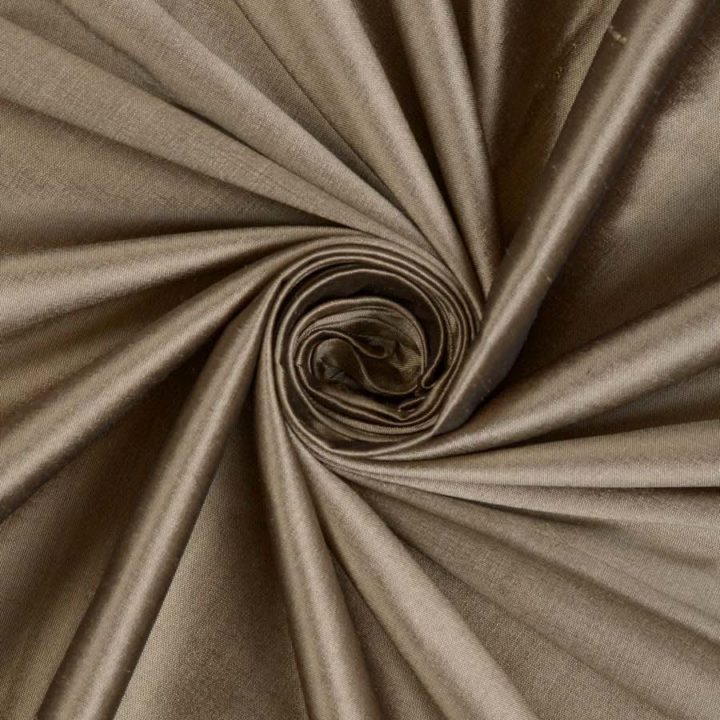 ‘Macchiato’ Shantung Silk Made-to-Measure Roman Blinds (Brown)