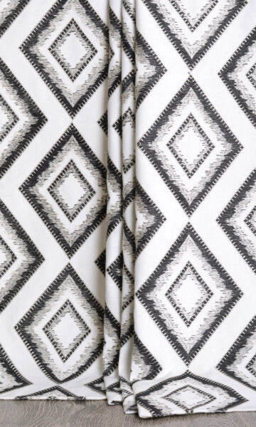 Black & White Custom Valance & Window Treatments