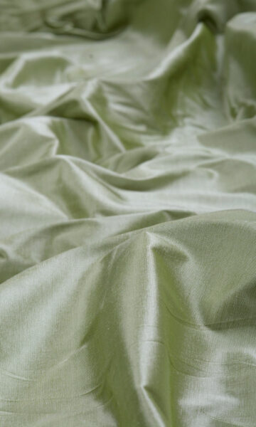 'Jeledon' Shantung Silk Custom Roman Shades (Celadon Green) - Image 3