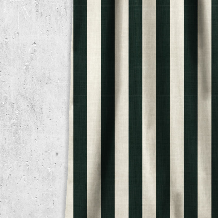 &#8216;Juodas&#8217; Geometrical Patterned Window Curtains (Black/ Ivory)